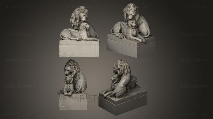 Figurines lions tigers sphinxes (STKL_0125) 3D model for CNC machine